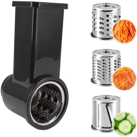 Accessoire Coupe-légumes Pour KitchenAid - 3 Lames Inox - Râpe, Tranche, Hache - DIY Cuisine