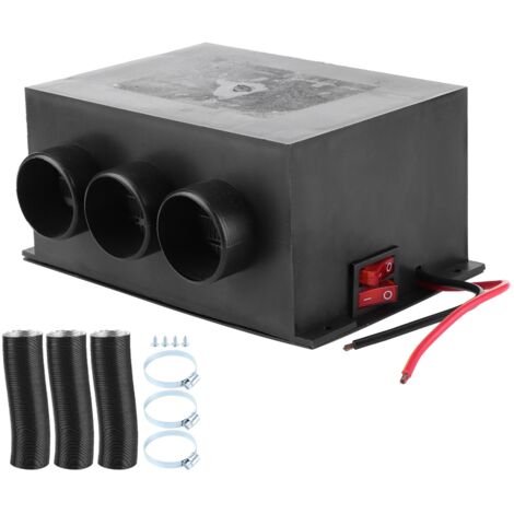 SJLERST 12V 300W Chauffage de Voiture Portable 3 Trous de dégivrage Ventilateur Hiver Chauffage Plus Chaud Pare-Brise dégivreur antibrouillard (1/5)