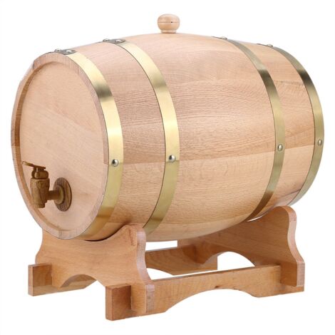 SJLERST Distributeur de tonneau de vin en bois Vintage 10L, pour whisky, Bourbon, Tequila (1/5)