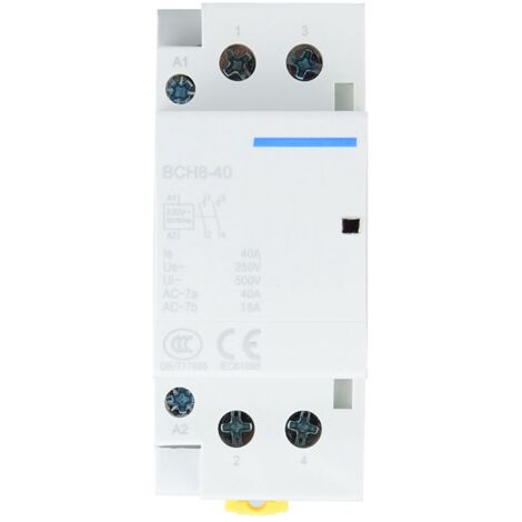 SJLERST Contacteur AC domestique sur Rail DIN, 2P 40A, faible consommation d'énergie, 1NO1NC, 50/60HZ, 220V/230V (1/5)
