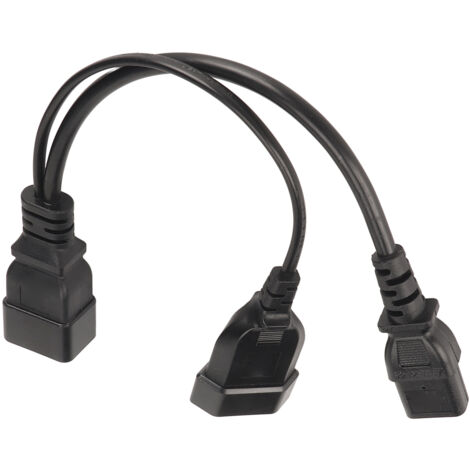 SJLERST Cordon d'alimentation IEC320 C13 et C20, prise femelle, séparateur en Y, 12,6 pouces (1/5)