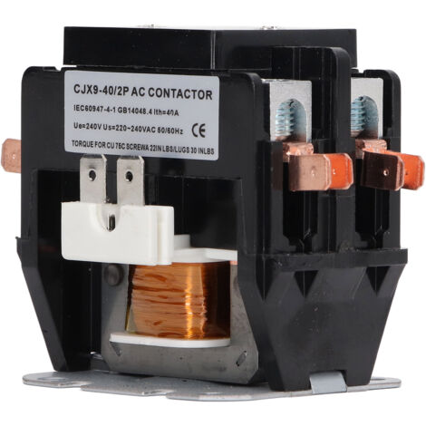 SJLERST Contacteur AC pour climatiseur 40A 2P, remplacement avec Contact en alliage d'argent, appareils de contrôle de Distribution d'énergie 240V (1/5)