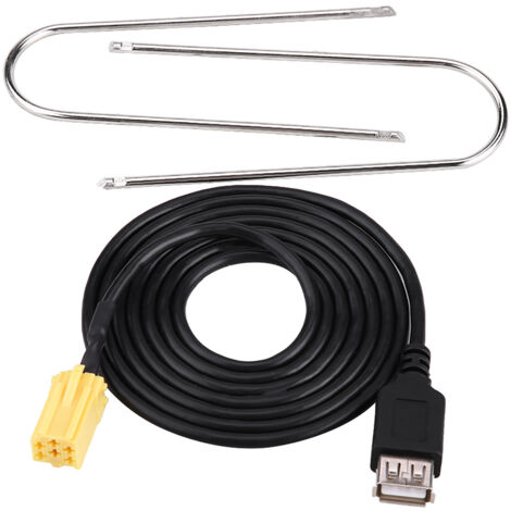 SJLERST Connecteur de voiture Mini ISO 6 broches, câble adaptateur USB pour Alfa Romeo Fiat Grande Punto (1/5)
