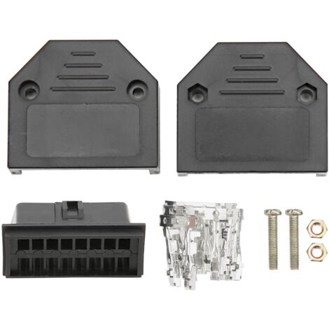 SJLERST Connecteur mâle universel prise OBD2 16 broches, Kit d'adaptateur de connexion OBD, outil de Diagnostic de voiture (1/5)