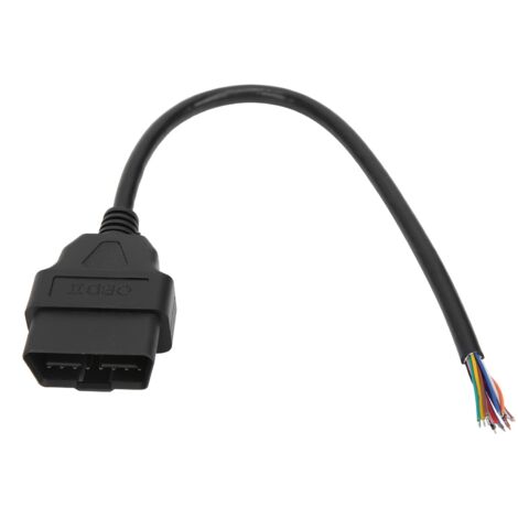 SJLERST Adaptateur de prise OBD2, connecteur de câble mâle 16 broches, outil de Diagnostic, raccord pour Extension ELM327 30cm (1/5)