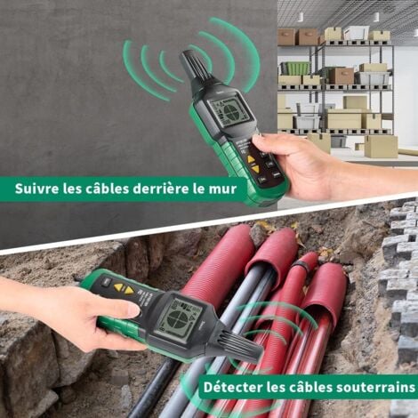 SJLERST Localisateurs de Tuyaux Détecteur de Câble Électrique Détecteur de Tuyau Multifonction Recherche Testeur de Câble (MY6818)