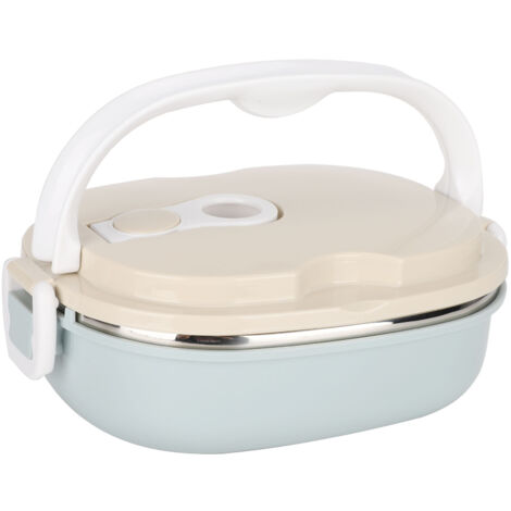 SJLERST Boîte à sandwich en acier inoxydable hermétique, Boîte à déjeuner isotherme portable avec poignée pour bureau pour Repas Chauds Thermiques Bol Récipient Alimentaire (1/5)
