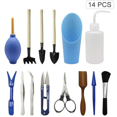 SJLERST D'outils de jardinage mini Ensemble(14 Pcs), pour Plantes Succulentes, Fleurs, Légumes et Plantes en Pot (1/5)