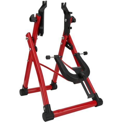 SJLERST Support de réglage de Roue de vélo, Accessoire D'outil de Support D'entretien de Réparation de Vélo à Domicile (Rouge) (1/5)