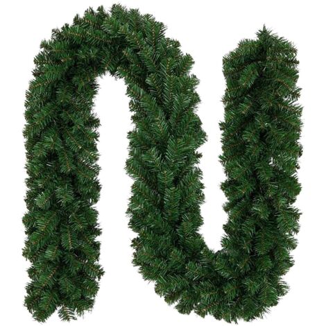 SJLERST Guirlande Sapin Noel Artificiel, couronnes de décoration de Noël décorations de Vacances intérieures et extérieures, Jardins, cheminées, escaliers