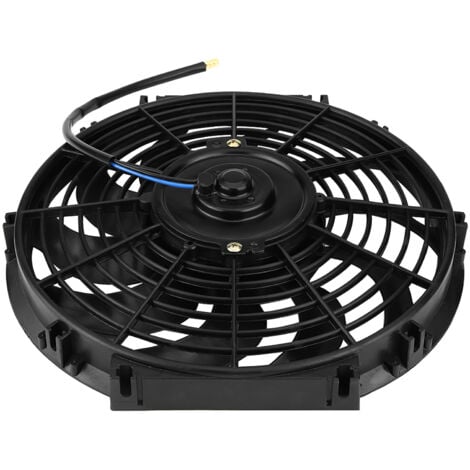 SJLERST Ventilateur de refroidissement de moteur électrique universel de 12 pouces, Slim Push Pull, 12V, avec Kit de montage