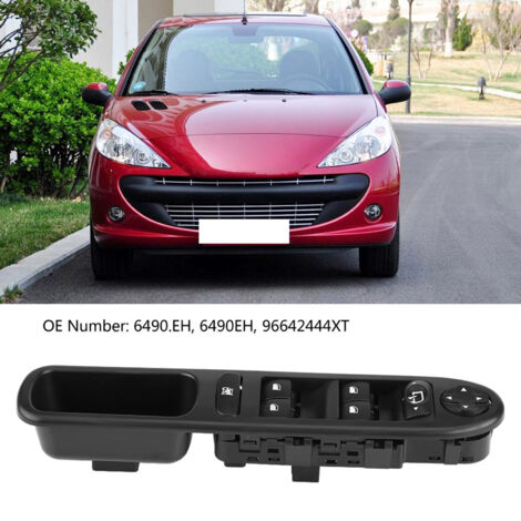 SJLERST Interrupteur de commande de fenêtre principale électrique avant gauche, pour Peugeot 207 6490.EH