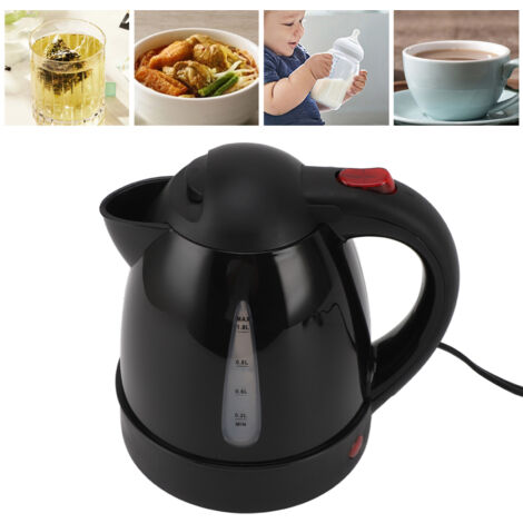 SJLERST Bouilloire électrique 150 W 1 L Black Road Chaudière à eau chaude Doublure en acier inoxydable Arrêt automatique Bouilloire à thé Prise de cigarette de voiture 12 V pour berlines SUV (1/5)