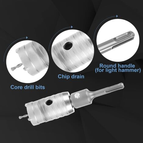 Lot De 10 Couronne Scie Trépan, Poignée Ronde SDS Perceuse | FindTheDeal