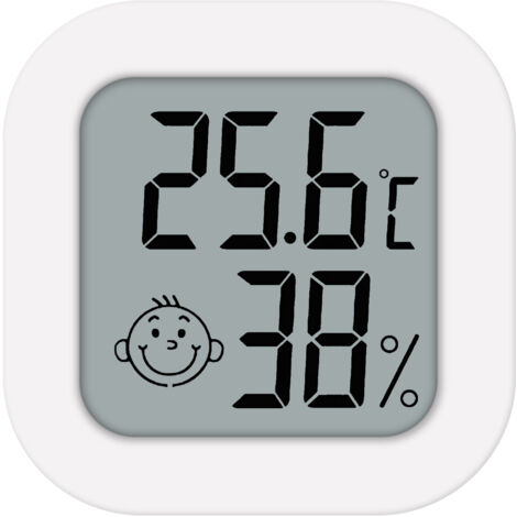 SJLERST Mini Thermomètre Hygromètre Intérieur, Digital Thermo HygromèTre Indicateur Précision D'ambiance Moniteur de Température et Humidimètre (blanc) (1/5)