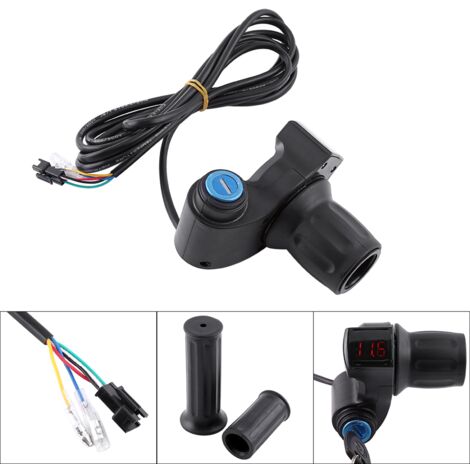 SJLERST Poignée D'accélérateur électrique, Papillon Universel pour câble de Scooter avec câble pour Mini vélo Electrombile (1/5)