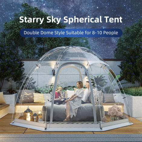 Tente à Bulles Pop-up Eighteentek - 1 Personne, Transparente, Imperméable (PVC)