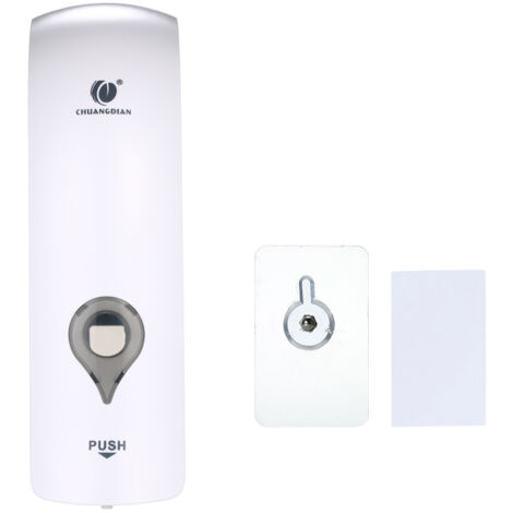 Distributeur savon mural 300ml sans perçage CD-1049A blanc hôtel salle de bains (1/3)