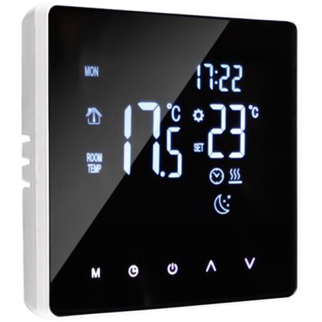SJLERST Thermostat intelligent, Thermostat programmable hebdomadaire à écran tactile LCD rétroéclairé pour la maison (1/5)