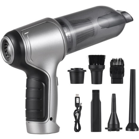 SJLERST Aspirateur de Voiture, Portable Nettoyeur sans Fil Portable Mini Air Duster et Pompe à Main avec 19000Pa Forte Aspiration USB pour Poils d'animaux Poussière de Gravier (1/5)