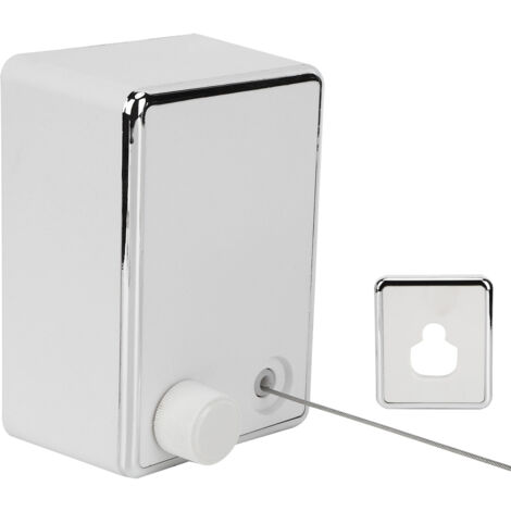 SJLERST Corde à linge rétractable inox murale blanc intérieur (1/5)