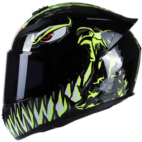 SJLERST Casque de moto, intégral, léger et à la mode, adapté à la course de moto