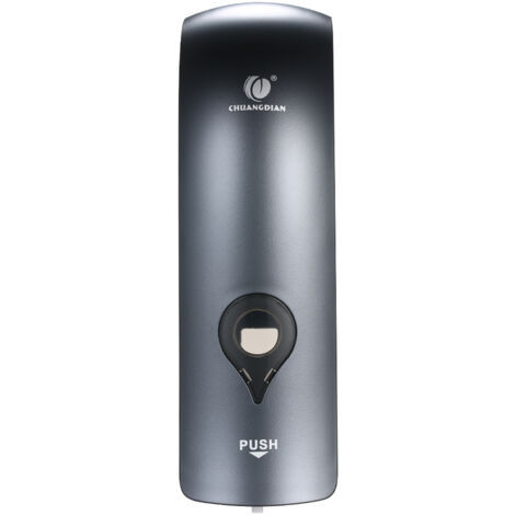 SJLERST Distributeur manuel de savon mural à tête unique de 300 ml, support pour gel douche, shampoing liquide(gris） (1/5)