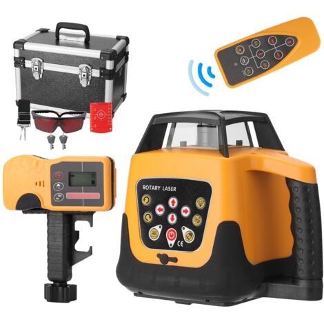 SJLERST Niveau Laser Rotatif, Autonivelant Balayage Rotative 360° Verticale Horizontale Auto-Alignement Faisceau Rouge 500m pour Travaux de Construction Bâtiments Professionnels Maçonnerie Clôtures (1/5)