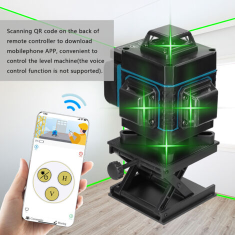 Niveau Laser 16 Lignes - Autonivelant ≤3°, Portable Et Précise Pour Travaux Murs Et Sols