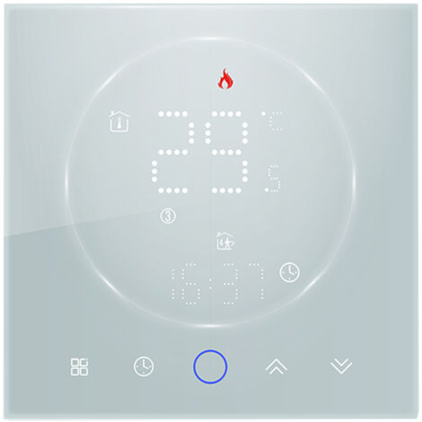 SJLERST Thermostat intelligent 3A, affichage LED numérique programmable, contrôleur de température pour chauffage au sol, thermostat mural intelligent numérique pour le chauffage de l'eau (1/5)