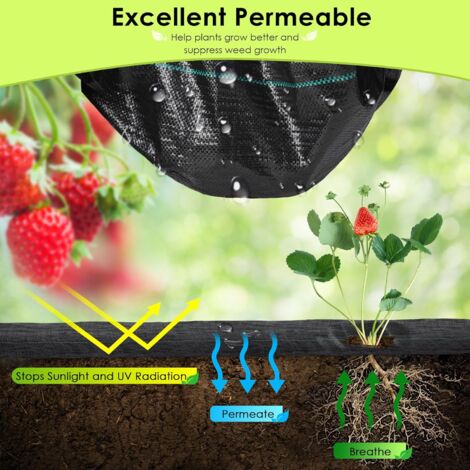 25 M² Film De Paillage, Feutre De Paillage Anti-mauvaises Herbes, Bâche