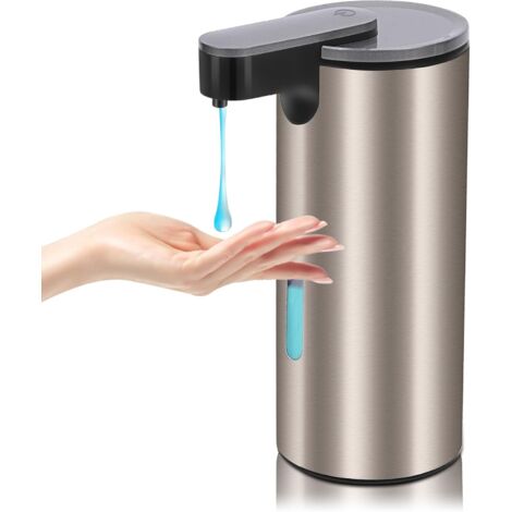 Distributeur de Savon Automatique Rechargeable 330ML - Distributeur Liquide sans Contact en Acier Inoxydable avec 3 Niveaux Réglables pour Salle de Bain Cuisine Lavabo Hôtel Restaurant (1/5)