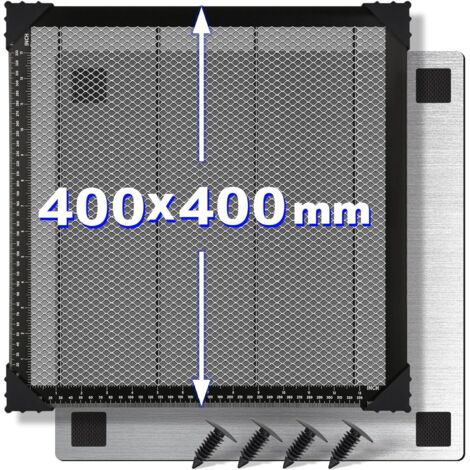 Honeycomb Table de travail pour machine à graver laser 400x400x22mm, Table de Lit Laser en Nid d'Abeille Avec plaque en aluminium Dissipation Rapide de la Chaleur, Compatible avec Différen