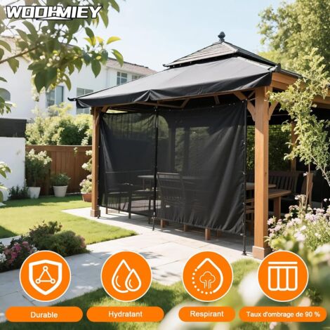 Filet D'ombrage Jardin 85% UV - Tissu Marron 4x7 M - Pour Pergola, Terrasse, Serre, Poulailler - Protection Solaire Et Intimité - 13