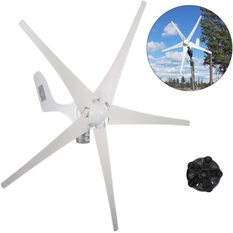 SJLERST Éolienne 1200 W 12 V, kit générateur éolien à 5 pales, haute efficacité, générateur puissant, installation facile, les autoroutes et les bateaux