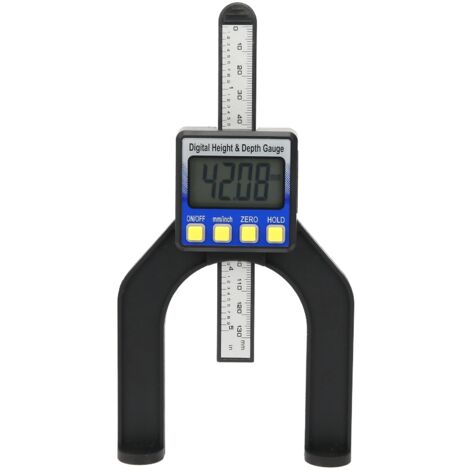 Gistuch Jauge de Profondimètre Numérique Hauteur 0-80mm LCD Jauge de Hauteur pour Le Travail du Bois et la Construction de Mac (1/5)