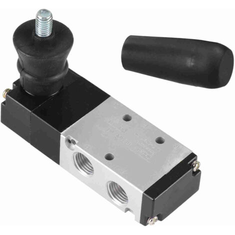 SJLERST Vanne de commande manuelle pneumatique à levier en alliage d'aluminium à 5 voies et 3 positions, actionnée par levier pneumatique (1/5)
