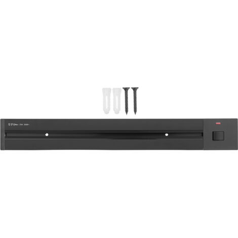 SJLERST Prise encastrée pour rail, 60 cm Cuisine, salon, bureau à domicile Multiprise encastrée dissimulée Noir (1/5)