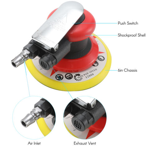 5 Cales à Poncer 6 Pouces En Mousse PU - Poignée Ergonomique, Velcro - Pour Bois, Métal, Carrelage - 2