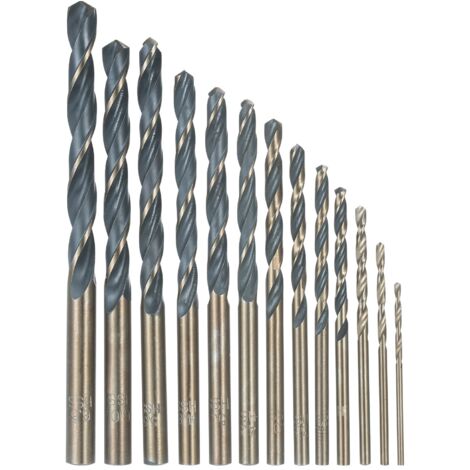 SJLERST Coffret de 13 forets hélicoïdaux en acier rapide, en carbure HSS, avec boîte de rangement (1/5)
