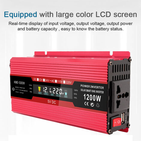 YSOLX Onduleur 300 W, adaptateur allume-cigare de voiture avec 24 W USB-C/double USB-A 24 W double prise AC, convertisseur 12 V vers 110 V pour ordinateur portable/voyage en voiture YSOLX Onduleur 300 W, adaptateur allume-cigare de voiture avec 24 W USB-C/double USB-A 24 W double prise AC, convertisseur 12 V vers 110 V pour ordinateur portable/voyage en voiture