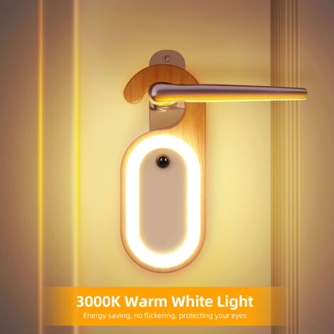 Lampe De Porte Infrarouge Avec Détecteur De Mouvement, 4 LED, Fixation Murale, Fonctionne Sur Piles Piles Non Incluses Blanche 90975166