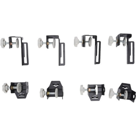 Kit de fixation pour façades de tiroirs (4 pièces), gabarit de montage pour tiroirs de meubles, gabarit de quincaillerie pour tiroirs facilitant et accélérant l'installation des façades de tiroirs de (1/5)