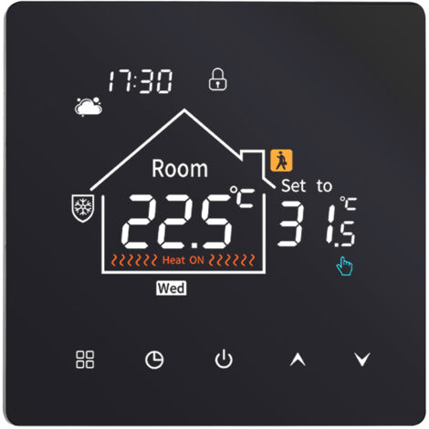 Beok BOT-313W Thermostat a Pile Filaire Thermostat programmable intelligent pour chauffage de