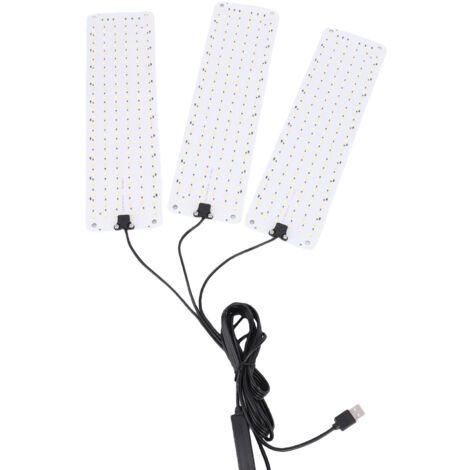 Lampe de croissance LED à spectre complet pour plantes d'intérieur, avec minuterie, PPFD élevé, économie d'énergie et 3 têtes.