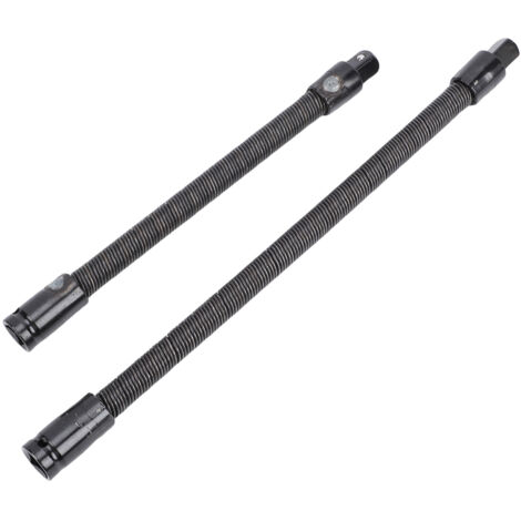 Lot de 2 rallonges flexibles pour douilles, 250 mm et 350 mm, entraînement 1/2 pouce, en acier allié S2, pour espaces restreints. (1/5)
