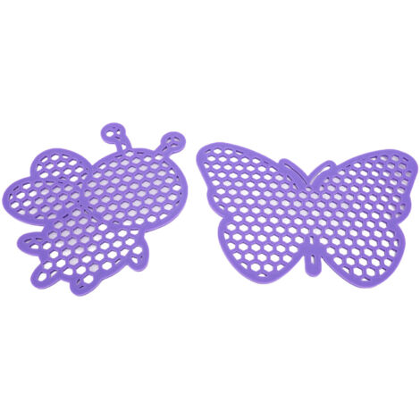 Lot de 2 îlots flottants pour abeilles, points d'atterrissage sécurisés, stations d'eau flottantes décoratives pour abeilles, idéales pour les bassins de jardin extérieurs (violet) (1/5)