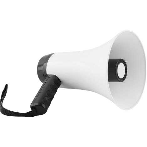 Mégaphone portable avec haut-parleur, porte-voix et sirène, contrôle du volume, mini porte-voix 30 W, portée de 500 m, accessoire sonore indispensable pour entraîneur et animateur de camp de vacances