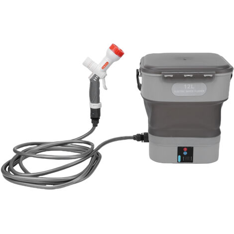 Pulvérisateur à batterie rechargeable, nettoyeur haute pression électrique portable avec réservoir d'eau pliable de 12 L pour la maison, le jardin et la pelouse