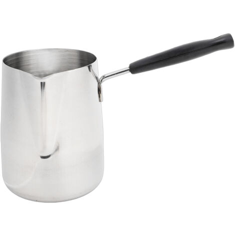Cafetière turque en acier inoxydable 304, idéale pour chauffer le beurre, le lait et le chocolat (1000 ml). (1/5)
